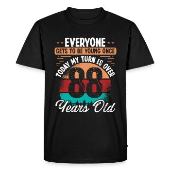 88 Year Old Birthday Idea for Men 88 Birthday - Men's Premium Organic T-Shirt - black - Front - Nico (187cm)