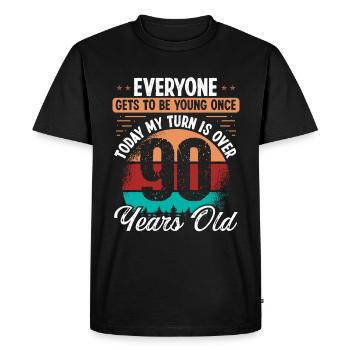 Idée d’anniversaire de 90 ans pour hommes 90 anniversaire - T-shirt Premium bio Homme - noir - Devant - Nico (187cm)