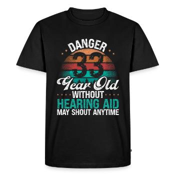 33 Idée d’anniversaire L’humour peut crier drôle 33 ans - T-shirt Premium bio Homme - noir - Devant - Nico (187cm)