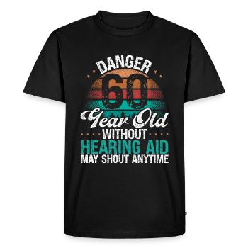 60 Idée d’anniversaire L’humour peut crier drôle 60 ans - T-shirt Premium bio Homme - noir - Devant - Nico (187cm)