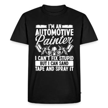Dessinateur Technicien carrosserie Véhicule Peintre automobile - T-shirt Premium bio Homme - noir - Devant - Nico (187cm)
