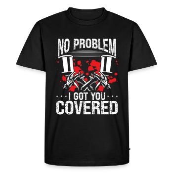 Car Painter vous a couvert Technicien de carrosserie - T-shirt Premium bio Homme - noir - Devant - Nico (187cm)