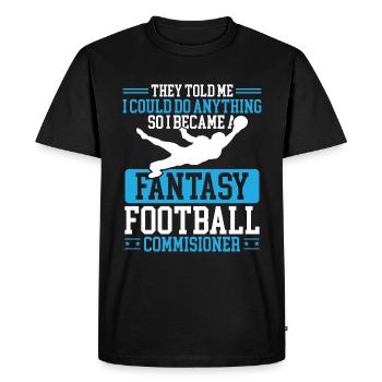 Fantasy Football Commissioner Championship Team - Men's Premium Organic T-Shirt - black - Front - Nico (187cm)