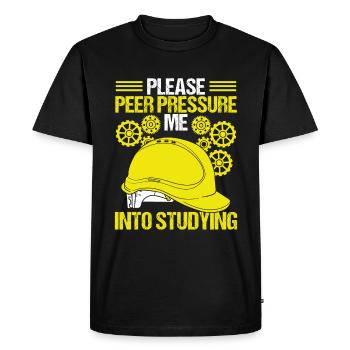 École d’ingénieur Humour Drôle Ingénieur Diplômé - T-shirt Premium bio Homme - noir - Devant - Nico (187cm)