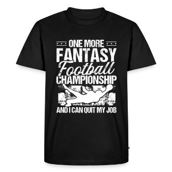 Fantasy Football Championship Quitte mon emploi joueur - T-shirt Premium bio Homme - noir - Devant - Nico (187cm)