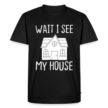 Pendaison de crémaillère Nouvelle Maison Fière Nouvelle Propriétaire - T-shirt Premium bio Homme - noir - Devant - Nico (187cm)