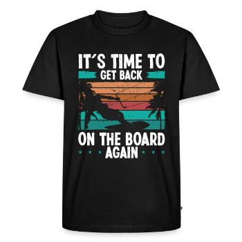 Kitesurfing Session Kitesurfer Wind Kiteboarder - Men's Premium Organic T-Shirt - black - Front - Nico (187cm)