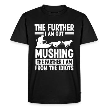 Sled Dog Rider Mushing Season Husky Sledding - Men's Premium Organic T-Shirt - black - Front - Nico (187cm)
