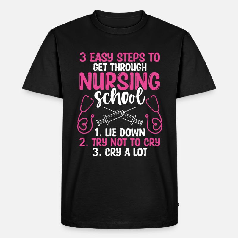 Nursing Student Cardiac Nurse Apprentice - Männer Premium Bio T-Shirt - Schwarz
