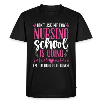 Nursing School Graduate Funny Nurse Graduation - Men's Premium Organic T-Shirt - black - Front - Nico (187cm)