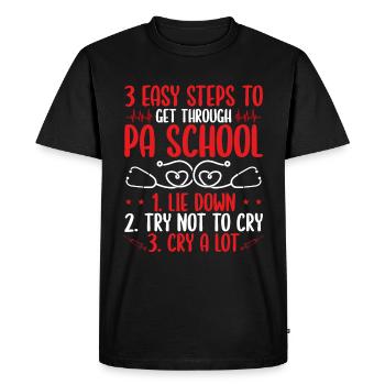 Diplôme de l’école PA Futur adjoint au médecin - T-shirt Premium bio Homme - noir - Devant - Nico (187cm)