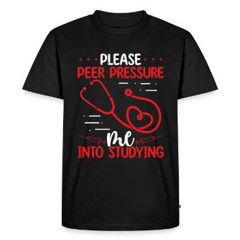 Diplômé de l’AM Diplômé adjoint au médecin Diplômé - T-shirt Premium bio Homme - noir - Devant - Nico (187cm)