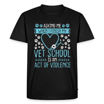 Future Veterinarian Vet School Veterinary Tech - Men's Premium Organic T-Shirt - black - Front - Nico (187cm)