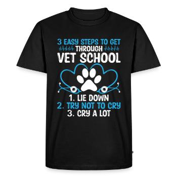 Vet School Graduate Future Vet Tech Student - Men's Premium Organic T-Shirt - black - Front - Nico (187cm)