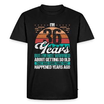 36 ans Sarcasme Humour Vieux Drôle 36 Anniversaire - T-shirt Premium bio Homme - noir - Devant - Nico (187cm)