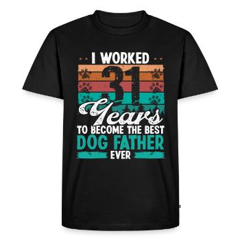 31 Year Old Best Dog Father 31 Birthday Dog Dad - Men's Premium Organic T-Shirt - black - Front - Nico (187cm)