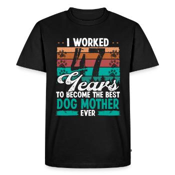 47 ans Meilleur chien Mère 47 Anniversaire Chien Maman - T-shirt Premium bio Homme - noir - Devant - Nico (187cm)