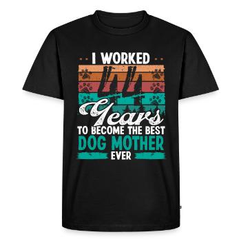 44 Year Old Best Dog Mother 44 Birthday Dog Mom - Men's Premium Organic T-Shirt - black - Front - Nico (187cm)