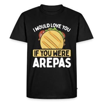 Vénézuélien Arepa Lover Cuisine traditionnelle colombienne - T-shirt Premium bio Homme - noir - Devant - Nico (187cm)