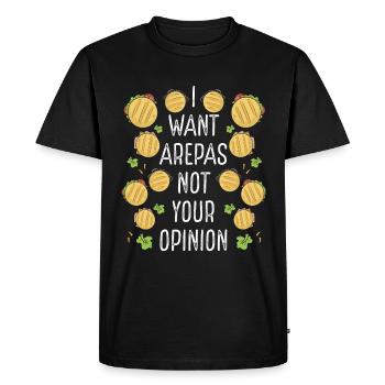 Arepa colombien Nourriture traditionnelle vénézuélienne Arepas - T-shirt Premium bio Homme - noir - Devant - Nico (187cm)