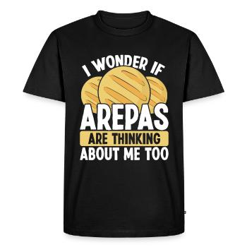 Amateur d’arepa colombien Cuisine traditionnelle vénézuélienne - T-shirt Premium bio Homme - noir - Devant - Nico (187cm)
