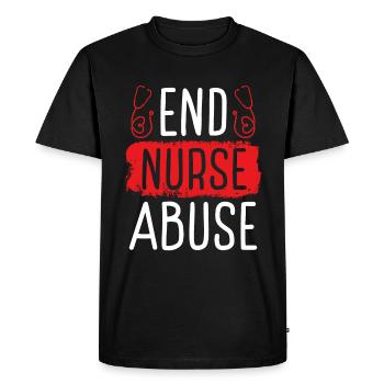 Infirmière survivante de violence Infirmière en salle d’urgence cardiaque - T-shirt Premium bio Homme - noir - Devant - Nico (187cm)