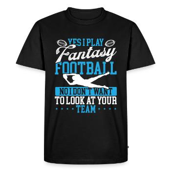 Les joueurs de football Fantasy veulent regarder votre équipe - T-shirt Premium bio Homme - noir - Devant - Nico (187cm)