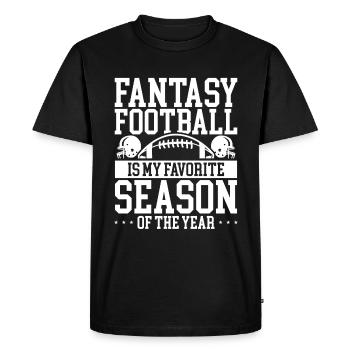 Fantasy Football est mon joueur de saison préféré - T-shirt Premium bio Homme - noir - Devant - Nico (187cm)
