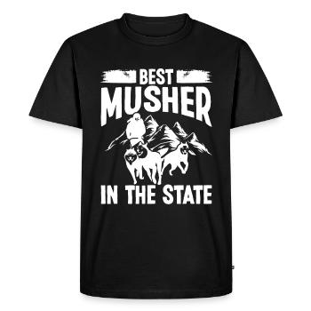 Meilleur musher de l’État Alaska Sled Dog Racing - T-shirt Premium bio Homme - noir - Devant - Nico (187cm)