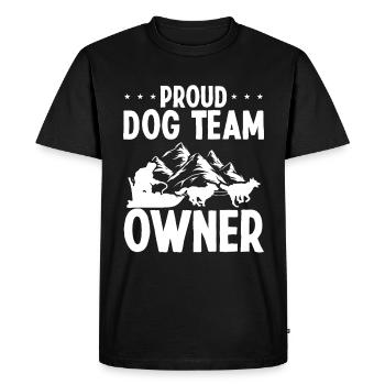 Alaska Dog Team Propriétaire Husky Traîneau traîneau Course de chiens - T-shirt Premium bio Homme - noir - Devant - Nico (187cm)