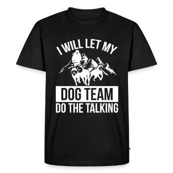 Alaska Mushing Dog Team Sled Dog Racing Husky - T-shirt Premium bio Homme - noir - Devant - Nico (187cm)
