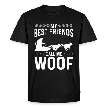 Alaska Mushing Dog Propriétaire Sled Dog Racing Husky - T-shirt Premium bio Homme - noir - Devant - Nico (187cm)