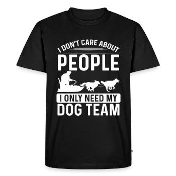 Sled Dog Racing Alaska Mushing Husky Propriétaire de chien - T-shirt Premium bio Homme - noir - Devant - Nico (187cm)