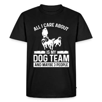 Alaska Sled Dog Owner Lover Alaska Mushing Husky - T-shirt Premium bio Homme - noir - Devant - Nico (187cm)