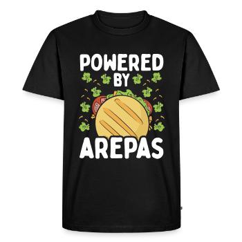 Cuisine traditionnelle colombienne alimentée par Arepas Lover - T-shirt Premium bio Homme - noir - Devant - Nico (187cm)