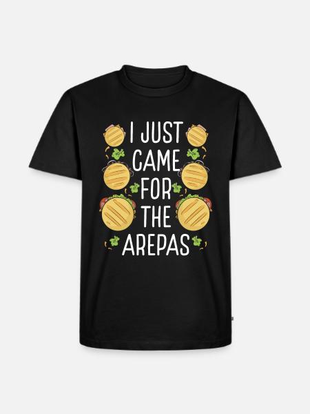 Colombiansk mat Jag kom precis fram till Arepas lover - Ekologisk premium-T-shirt herr - svart