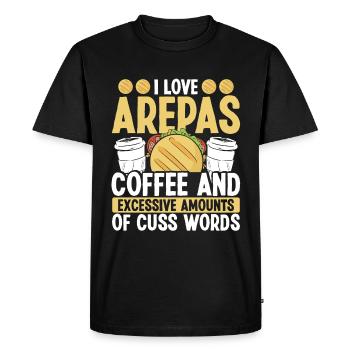 Cuisine colombienne Arepas Maker Café Arepa Lover - T-shirt Premium bio Homme - noir - Devant - Nico (187cm)