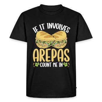 Amoureux de l’arepa colombien Comptez-moi dans la nourriture vénézuélienne - T-shirt Premium bio Homme - noir - Devant - Nico (187cm)