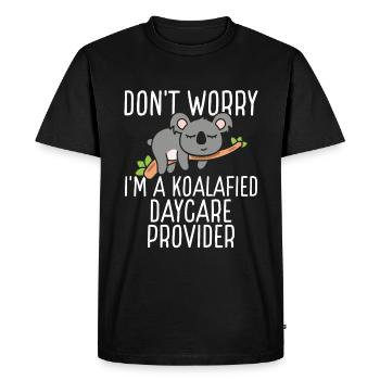 Daycare Provider Koalafied Childcare Teacher - Men's Premium Organic T-Shirt - black - Front - Nico (187cm)