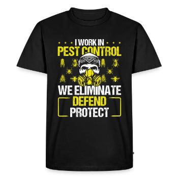 Pest Control Worker Bed Bug Killer Technician - Men's Premium Organic T-Shirt - black - Front - Nico (187cm)