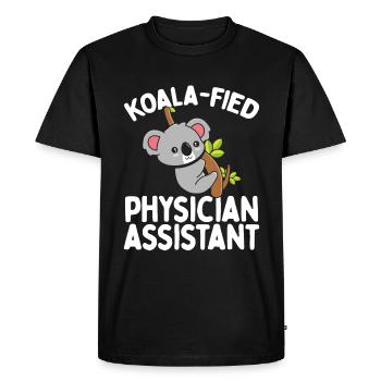 Assistant médical PA Koalafied PA Diplôme d’étudiant PA - T-shirt Premium bio Homme - noir - Devant - Nico (187cm)