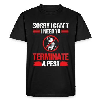 Pest Control Bug Killer Extermination Worker - Men's Premium Organic T-Shirt - black - Front - Nico (187cm)