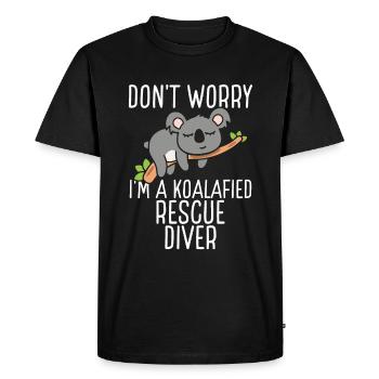 Koalafied Rescue Diving Instructor Koala Dive - Men's Premium Organic T-Shirt - black - Front - Nico (187cm)