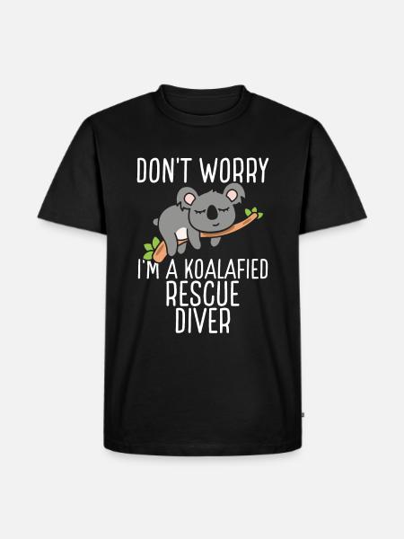 Koalafied Rescue Diving Instructor Koala Dive - Herre Premium økologisk T-shirt - sort
