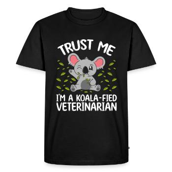 Veterinary Technician Koalafied Veterinarian - Men's Premium Organic T-Shirt - black - Front - Nico (187cm)