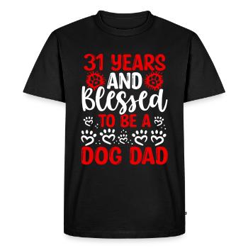 31 Birthday Blessed Dog Dad 31 Year Old Dog Father - Men's Premium Organic T-Shirt - black - Front - Nico (187cm)