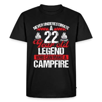 22 Year Old Camper Scouting Scout 22 Birthday - Men's Premium Organic T-Shirt - black - Front - Nico (187cm)