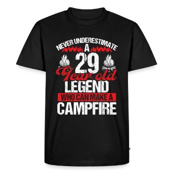 29 Year Old Camper Scouting Scout 29 Birthday - Men's Premium Organic T-Shirt - black - Front - Nico (187cm)