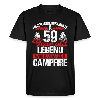 59 Year Old Camper Scouting Scout 59 Birthday - Men's Premium Organic T-Shirt - black - Front - Nico (187cm)
