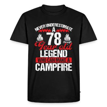 78 ans Camper Scout scout 78 anniversaire - T-shirt Premium bio Homme - noir - Devant - Nico (187cm)